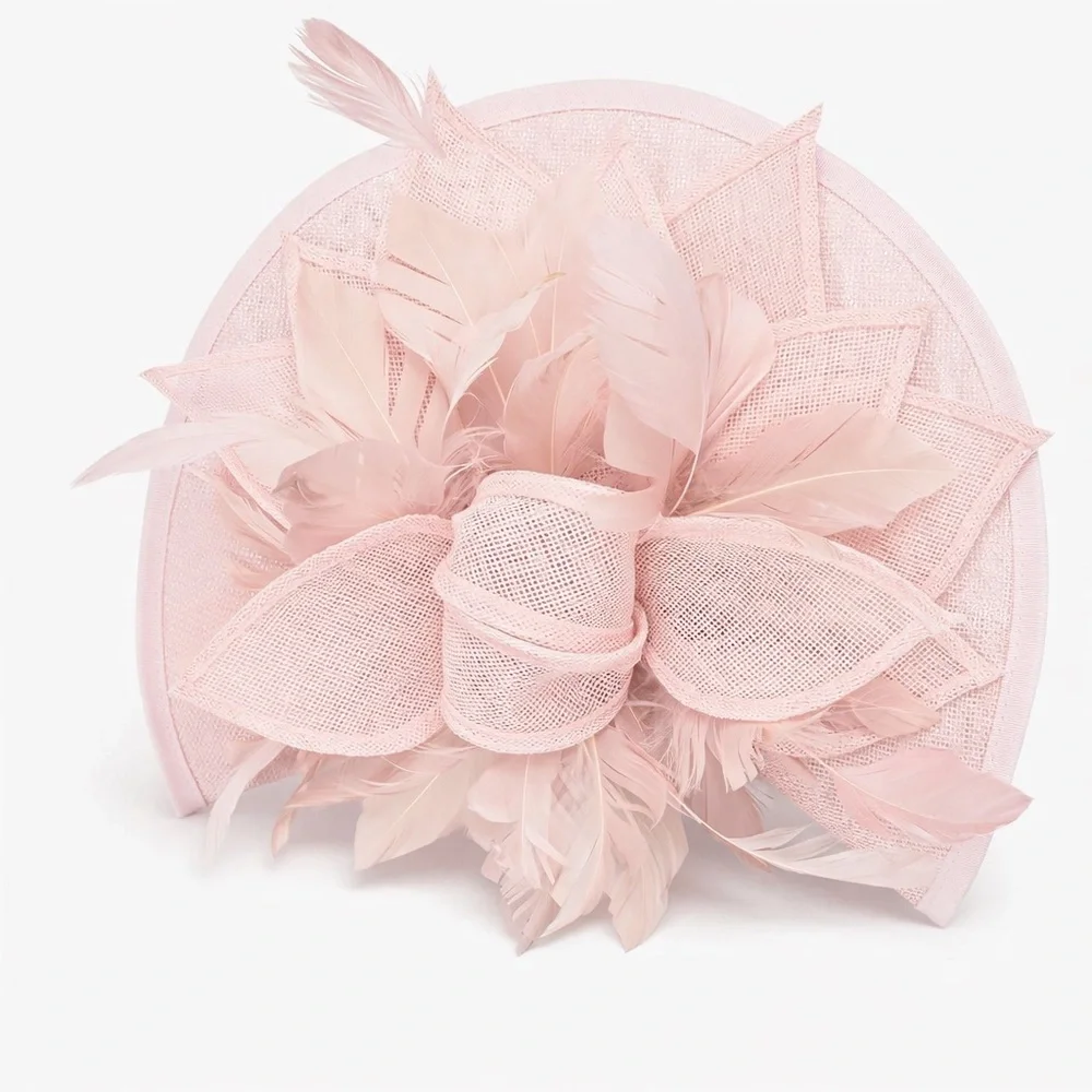 Pink Kentucky Derby & Oaks Fascinator Hat | Feather Floral Headpiece